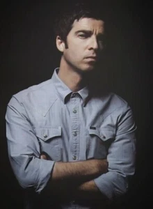 RARE LEE SMALL MEDIUM NOEL GALLAGHER LIGHT BLUE CHAMBRAY SHIRT SLIM FIT OASIS - Picture 1 of 13
