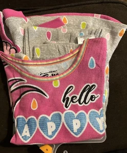Girls Thermal Underwear Set Trolls Movie Size 8 Shirt Top Pants Long Johns 2 Pc - Picture 1 of 2
