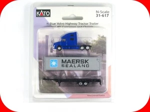N Scale **Volvo Tractor Trailer, 40' MAERSK Container and Chassis*** KATO 31-617 - Picture 1 of 2