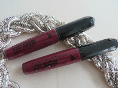 Manhattan STAY SATIN Liquid Lip Colour 835 REBELLIOUS  2 x 5,5ml - Bild 1 von 2