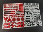 MT-10 decalcomanie Set di adesivi in 2 fogli Moto per Yamaha MT 10 fluorescente