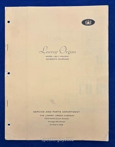 Original Lowrey Organs Schematic Manual / LSC-1 Holiday - Picture 1 of 1