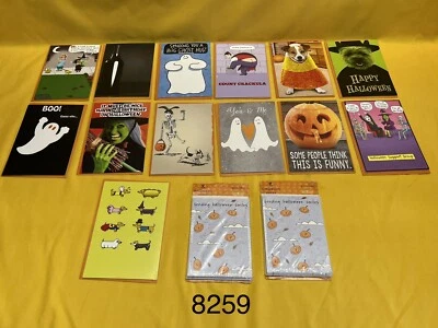 19 Assorted and 2 x 8 Pack Halloween Greeting Cards - Image 1 of 4