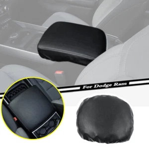 For 2019-2024 Dodge RAM 1500 Black Car Center Armrest Box Pad Leather Cover Mat - Picture 1 of 9