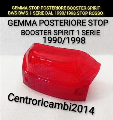 TNT BOOSTER SPIRIT YAMAHA BWS 1 SERIE GEMMA STOP POSTERIORE BOOSTER SPIRIT BWS BW'S 1 SERIE DAL 1990/1998 STOP ROSSO