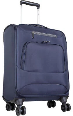 Nylon Weichgepäck Koffer Trolley Handgepäck aufrecht rollbar Adlum Blau Gr. M - Bild 1 von 4