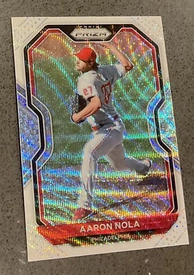 2021 Aaron Nola White wave panini prizm tier 2 card no. 147 - Image 1 of 2