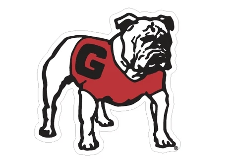 UGA UNIVERSITY OF GEORGIA Large Old Standing Bulldog 6" Magnet Cover