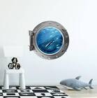 PortScape Whale Shark Ocean Sea Porthole 3D Window Wall Decal Vinyl Wall Sticker