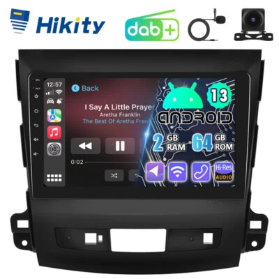 DAB+ CarPlay 2+64G Android15 Autoradio Für Mitsubishi Outlander 2 GPS Nav RDS FM - Bild 1 von 4