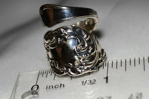 Anello "Cucchiaio" UNGER BROTHERS PASSAIC FATTO A MANO IN ARGENTO STERLING SPEDIZIONE GRATUITA - Foto 1 di 4