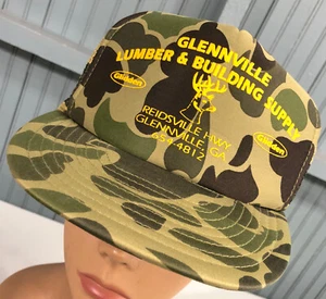 Glennville Lumber Building Camo Georgia Snapback Baseball Hat Cap - Picture 1 of 6
