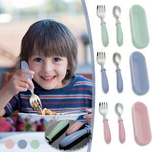Stainless Steel Baby Cutlery, Fork And Spoon Baby Cutlery Toddler Training Set R