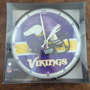 Wincraft Minnesota Vikings Wall Clock 12" NFL NFC North MN 2009 - Picture 1 of 5