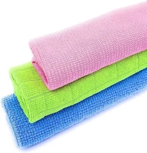 2x Panno in Microfibra Panno Spolverino Pulizia Morbido 3pz Asciugamano Asciugatura Assorbente - Foto 1 di 2