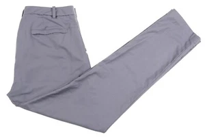 Lululemon Gray Stretch NYLON COTTON Zip Pockets Flat Front Casual Dress Pants 36 - Picture 1 of 7