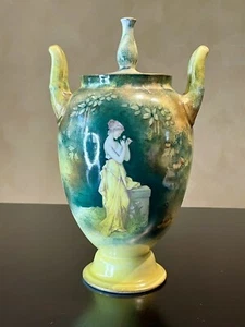 Large Urn Art Nouveau Era Rosenthal Bone China ca. 1891-1906 Hand Painted - Picture 1 of 10
