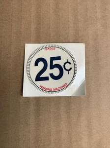 25cent Inside Of The Globe Price sticker Decal Original  Stock Lot Of 2 - Picture 1 of 4