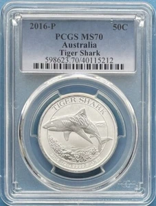 2016-P Australia Tiger Shark PCGS MS70 - Picture 1 of 2