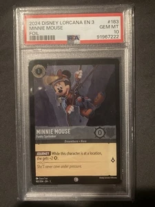 Minnie Mouse Cold Foil PSA 10 GEM MINT 2024 Nelle Terre degli Inchiostri 183 Disney Lorcana - Foto 1 di 1
