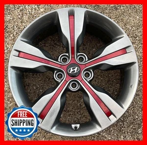 HYUNDAI VELOSTER 2012-2017 Factory OEM Wheel 18" Rim 70813 Hyper Red Inserts #R - Picture 1 of 1