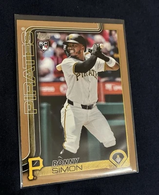 2025 Topps Update RONNY SIMON GOLD Parallel Pirates 0475/2025 RC - Image 1 of 2