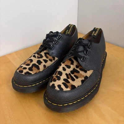 Dr Martens X Stussy Bailey Creeper Leopard Print Shoes Black UK9.5 US10.5 - Image 1 of 4