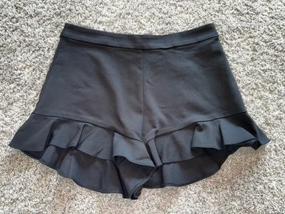NWT Zara Trafaluc Collection Ruffle Trim  Black SHORTS Sz M SOLDOUT - Image 1 of 4
