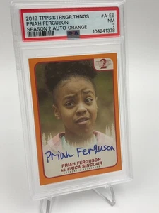 PRIAH FERGUSON AUTO Card RARE/99 Topps STRANGER THINGS 2 as ERICA SINCLAIR PSA 7 - Picture 1 of 12