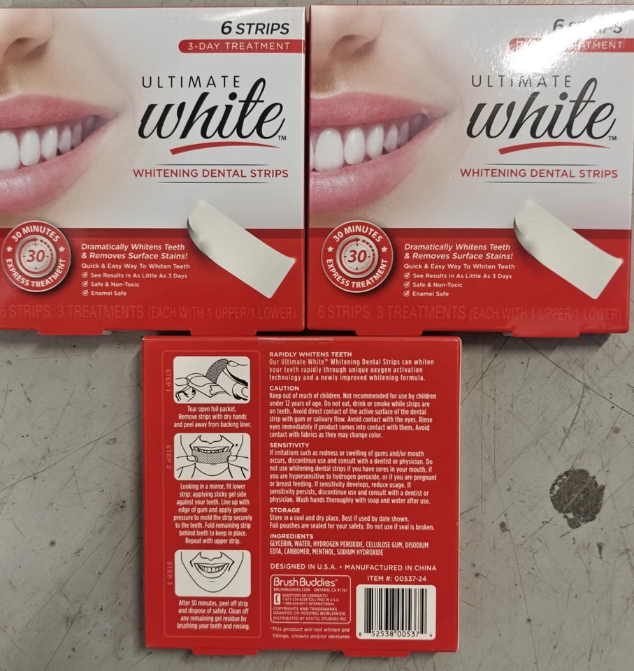 Teeth Whitening Strips Ultimate White Dental Strips-3 - Image 1 of 1