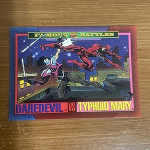 Daredevil vs Typhoid Mary - 1993 Skybox Marvel Trading Card Famous Battles # 168 - Picture 1 of 4
