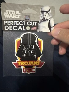 USC TROJANS STAR WARS DARTH VADER PERFECT CUT DECAL 4x4 NCAA Licensed - Picture 1 of 1