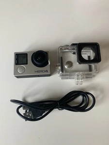 Go Pro Hero 4 Silver With Housing & Cable - Working - Picture 1 of 6