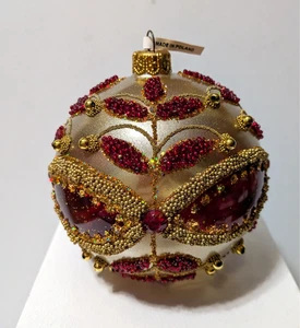 SELTENE polnische Weihnachten handbemalte Glas Ornament, Ø4 Zoll - Bild 1 von 6