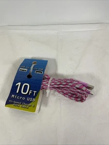 10ft Data and Charge High Speed Cord Gray Pink Color USB To Type C James Paul - Picture 1 of 4