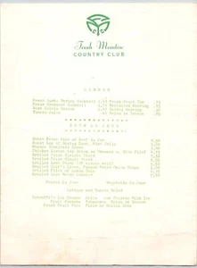 Menú de cena Fresh Meadow Country Club años 60 8,5x11" - Imagen 1 de 2