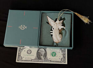 LENOX Golden Renaissance Angel with Violin Porcelain Ornament Mint In Box 1987