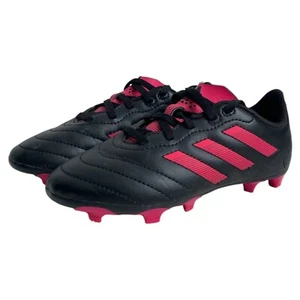 Girls Adidas Goletto VIII Soccer Cleats Shoes Black Pink Lace Up Size 12.5 K - Picture 1 of 7