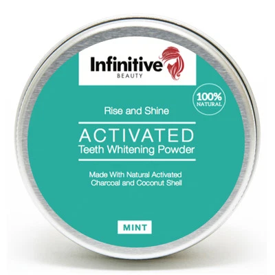 Infinitive Beauty Naturale Carbone Attivo Denti Sbiancamento Denti Polvere Pasta - Immagine 1 di 4