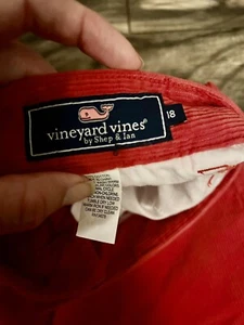 VINEYARD VINES Boys Red Corduroy Pants by Shep&Ian Size 18 116 - Picture 1 of 3