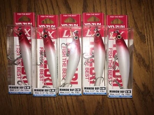 YO-ZURI LX MINNOW 90F=3-1/2"=3/8oz=LOT OF 5 REDHEAD COLORED FISHING LUREs - Picture 1 of 1
