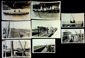 Viaje al Canal de Panamá en 1933 Lote de 8 Fotos Originales Océano Atlántico - Imagen 1 de 2
