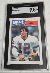 Jim Kelly Graded 1987 Topps Rookie Card - Picture 1 of 2