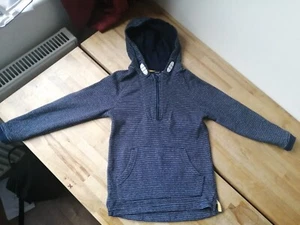 Boys Blue Stripped Hoodie with Pocket 5-6 years VGC WASHED & CLEANED - Picture 1 of 6