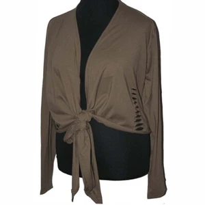 BORIS INDUSTRIES Jacke Wickeljacke Jersey Gr 48 (5) braun taupe Cut-Outs - Bild 1 von 1