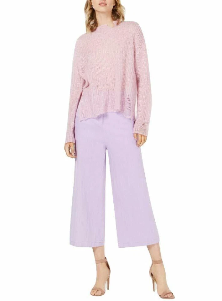 Precio de venta sugerido por el fabricante $59 J.O.A. Suéter Destructed Cuello Simulado Rosa Talla Pequeña Talla S Foto 1 de 1