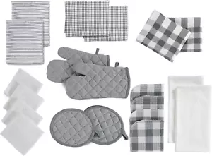 Kitchen Towels and Dishcloths Sets - 20 Pc Kitchen Essentials for New Home, Heat - Picture 1 of 12