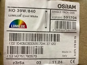 1X OSRAM Fluorescent Lamp T5 He 39W/840 Lumilux Cool White G5 Dimmable - Picture 1 of 1