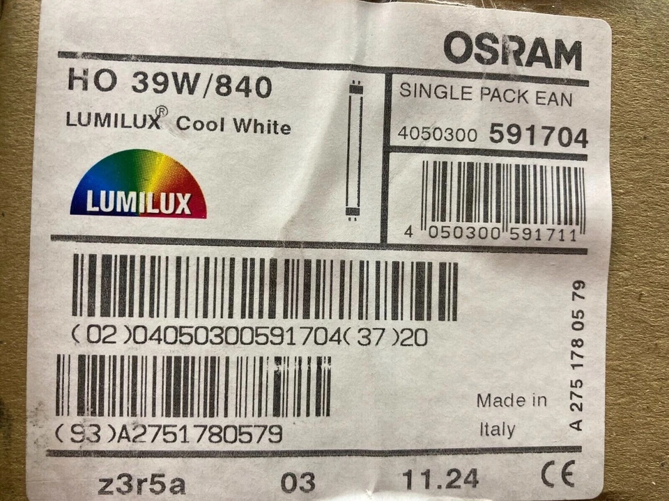1X OSRAM Lámpara Fluorescente T5 HE 39W/840 LUMILUX Blanco Frío G5 DIMMABLE - Imagen 1 de 1
