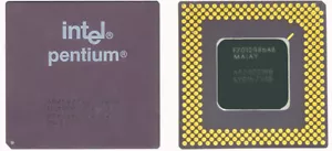 S7 CPU PENTIUM 166 MHz A80502166 SY016 INTEL BUS SPEED 66MHz für DOS LINUX Win95 - Picture 1 of 1